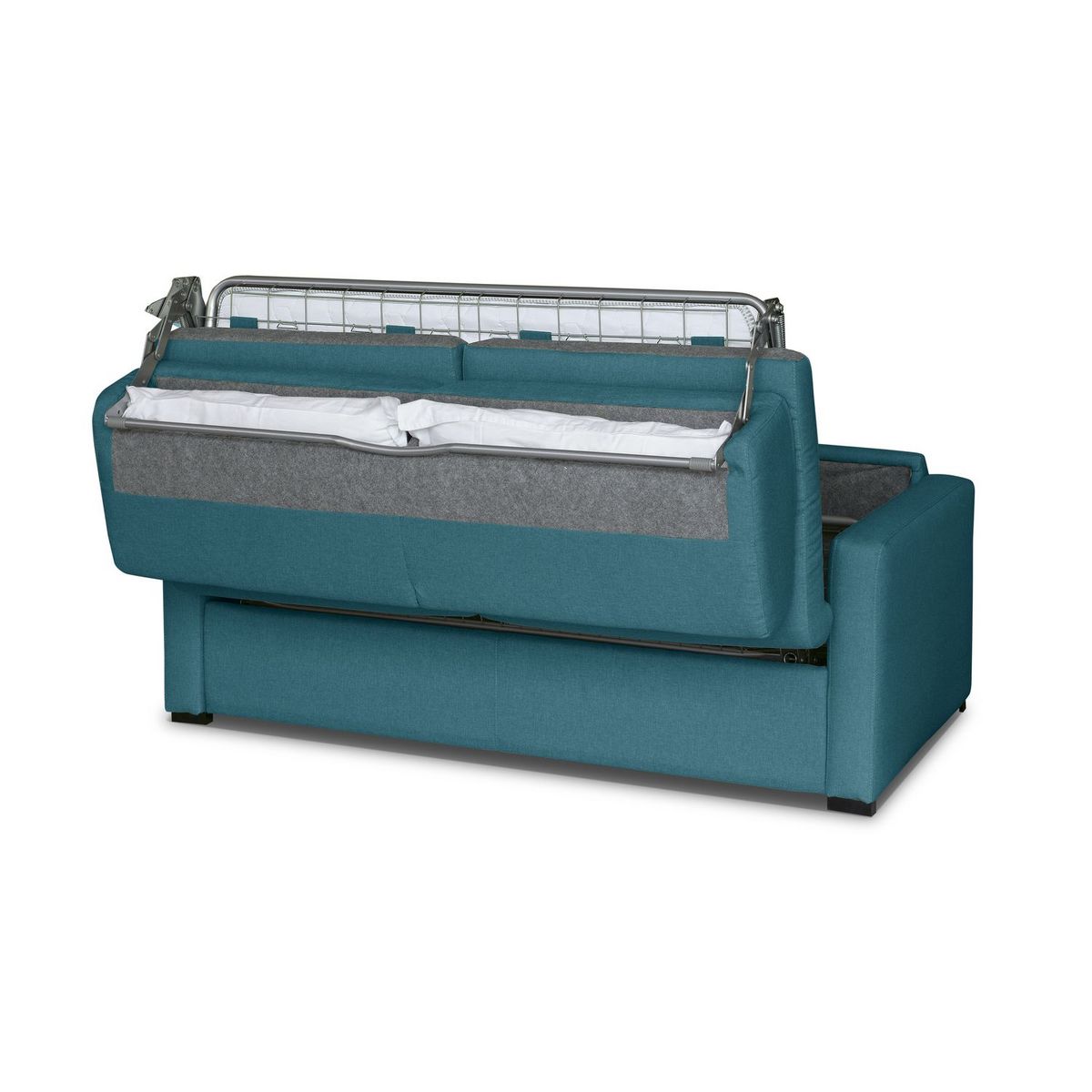 Canapé convertible système couchage express matelas 160x200 17cm 3 places en tissu DYLAN 