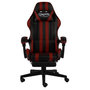 Voir la diapositive 2 : VIDAXL Fauteuil de jeux video et repose-pied Noir/bordeaux Similicuir