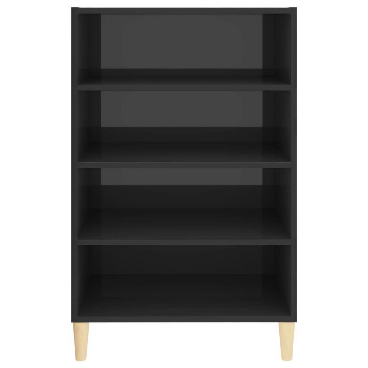 VIDAXL Buffet gris brillant 57x35x90 cm bois d'ingenierie