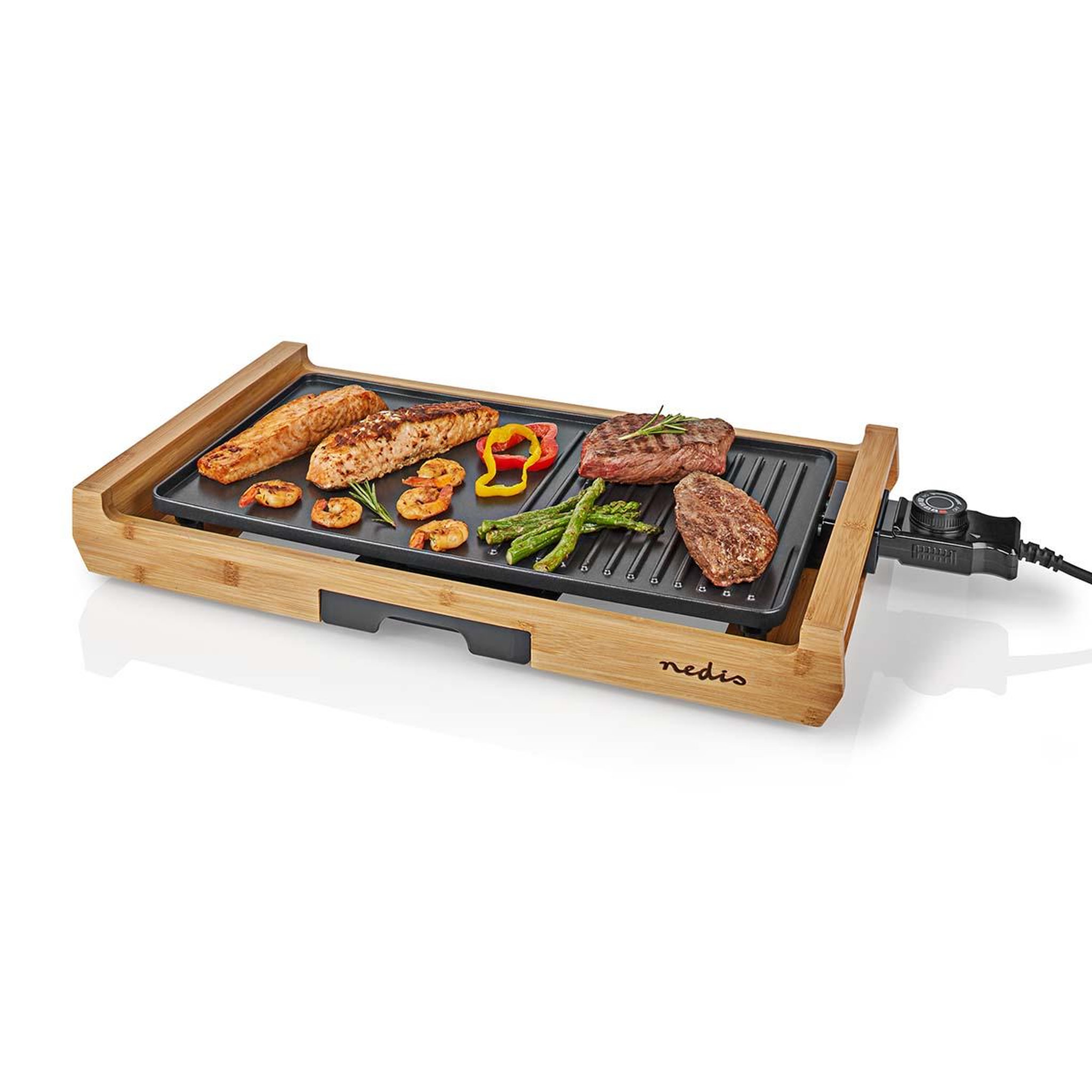 NEDIS Gril de table - 6 personnes - 4 réglages de chaleur - FCBG100FBK43