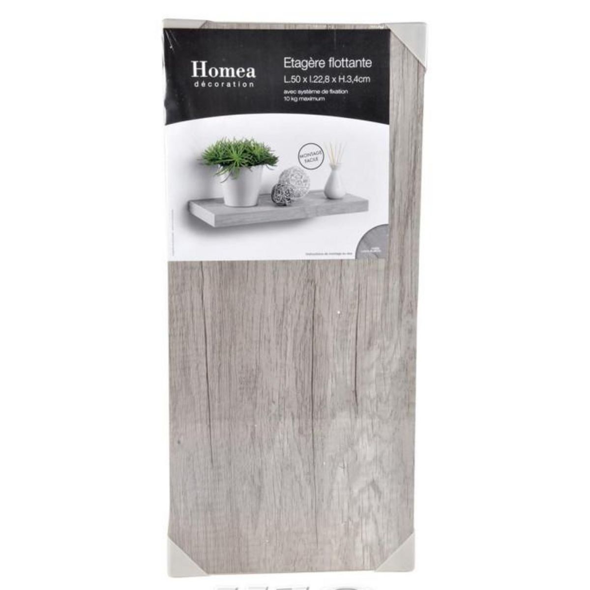 Paris Prix Étagère Murale Design  Flottante  50cm Chêne Blanchi