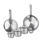 ELO Ensemble de 2 Poêles de cuisson 28 et 32 cm et 3 faitouts 12, 14 et 16 cm Elo Profi Citrin