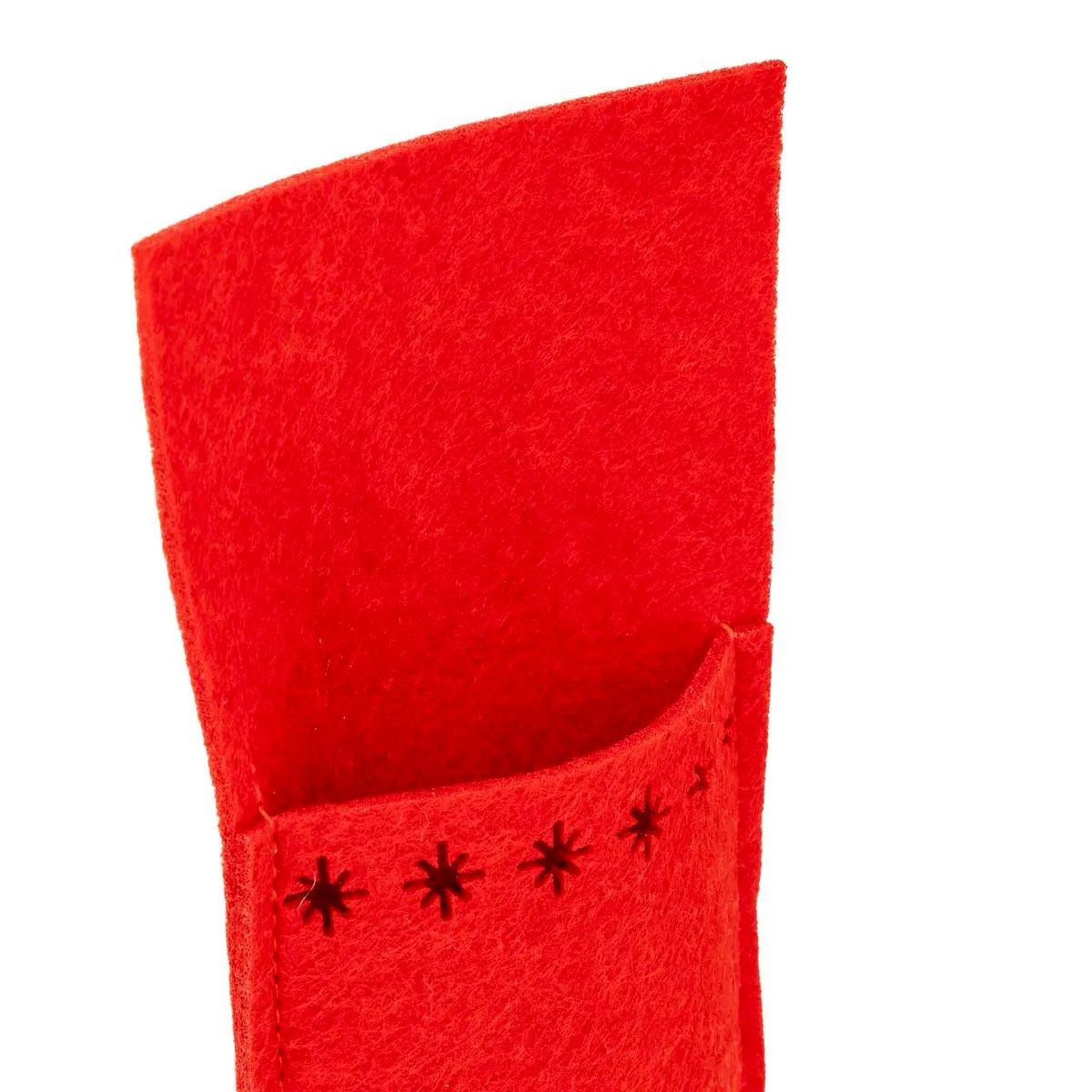 Voir la diapositive 3 : ATMOSPHERA Lot de 4 porte-couverts  père-noël  18cm rouge