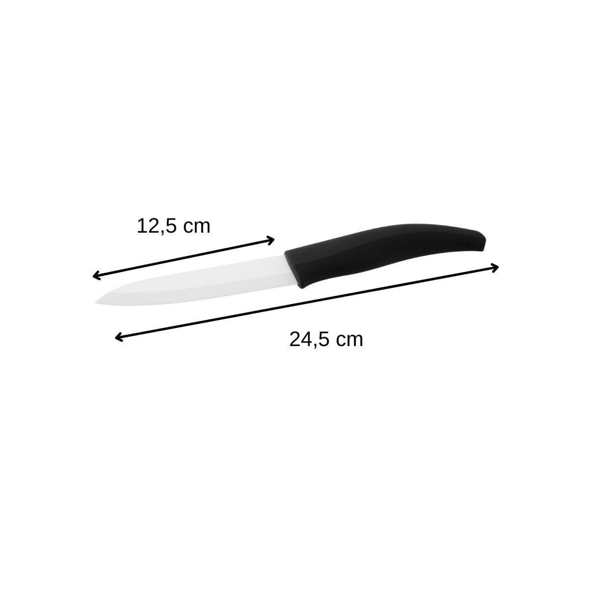Voir la diapositive 3 : NIROSTA Couteau d'office avec lame en céramique de 12,5 cm de long nirosta céramique