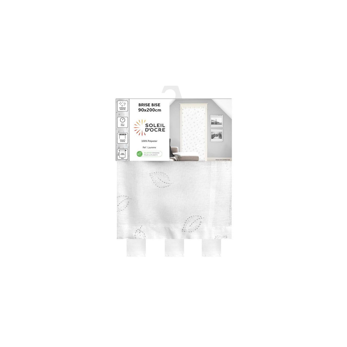 SOLEIL D'OCRE Voilage porte-fenêtre LAURENE, par Soleil d'ocre