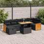 Voir la diapositive 1 : VIDAXL Salon de jardin 5 pcs avec coussins noir resine tressee