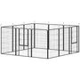 Voir la diapositive 4 : PAWHUT Parc enclos chien modulable pliable 12 panneaux porte verrouillable acier époxy noir