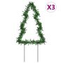 Voir la diapositive 2 : VIDAXL Decoration lumineuse arbre de Noël piquets 3 pcs 50 LED 30 cm
