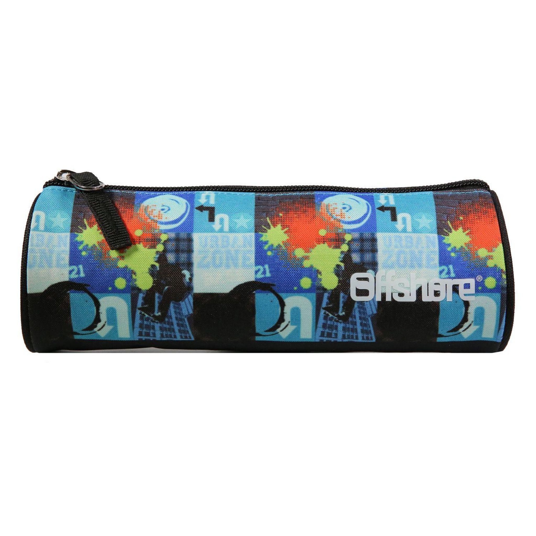 Bagtrotter BAGTROTTER Trousse scolaire ronde Offshore Bleu Urban Tag