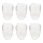 SECRET DE GOURMET Lot de 6 Mugs Striés  Cléa  28cl Transparent