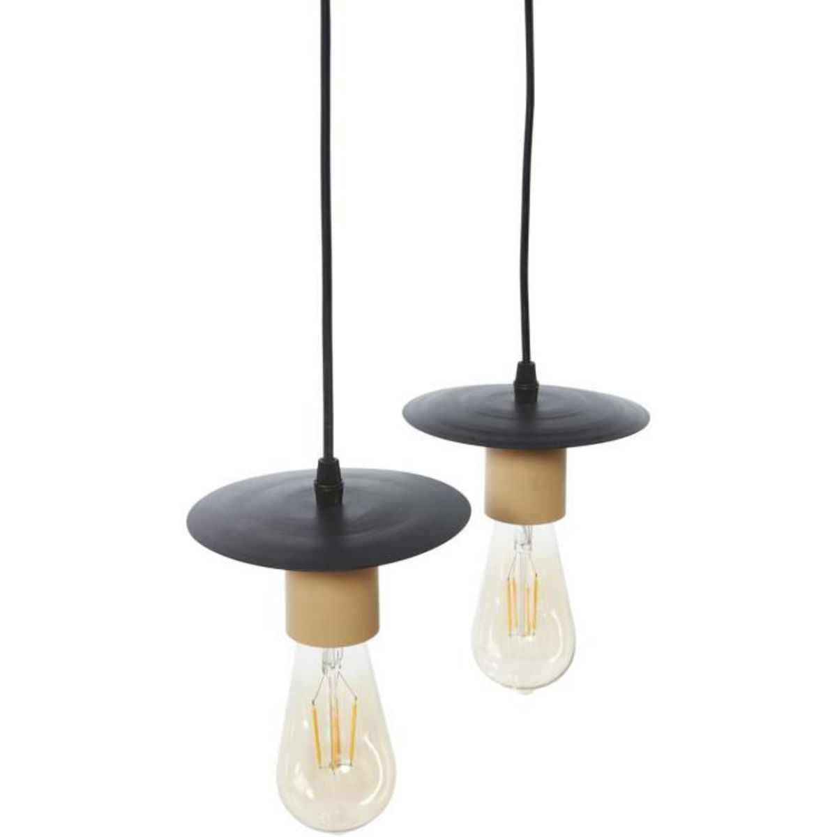 Paris Prix Lampe Suspension 4 Têtes  Florala  71cm Marron