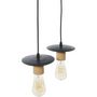 Voir la diapositive 5 : Paris Prix Lampe Suspension 4 Têtes  Florala  71cm Marron