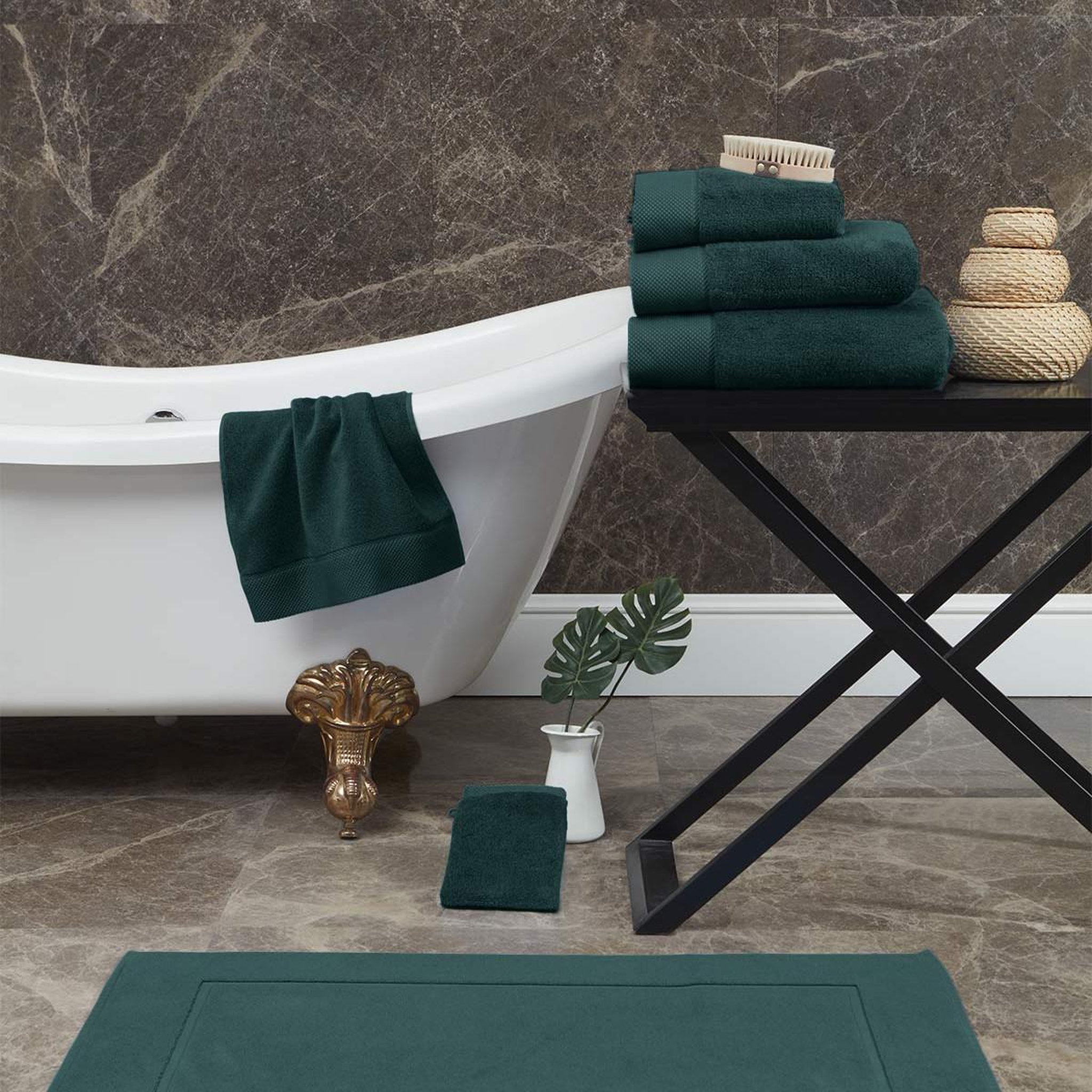 Voir la diapositive 4 : Sensei Maison Serviette de toilette Zéro Twist 560 g/m² SENSOFT - 50x100 cm