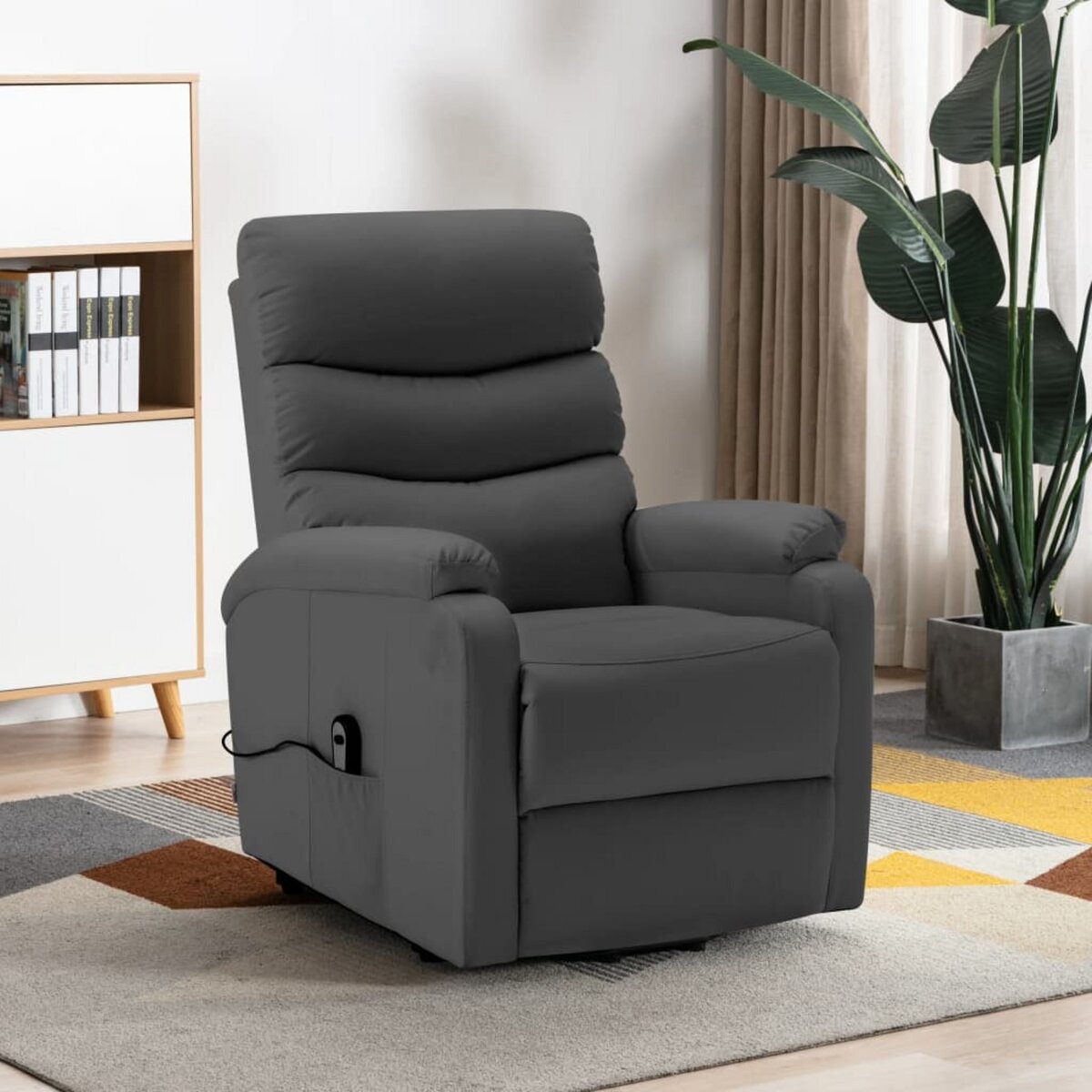 VIDAXL Fauteuil inclinable Anthracite Similicuir