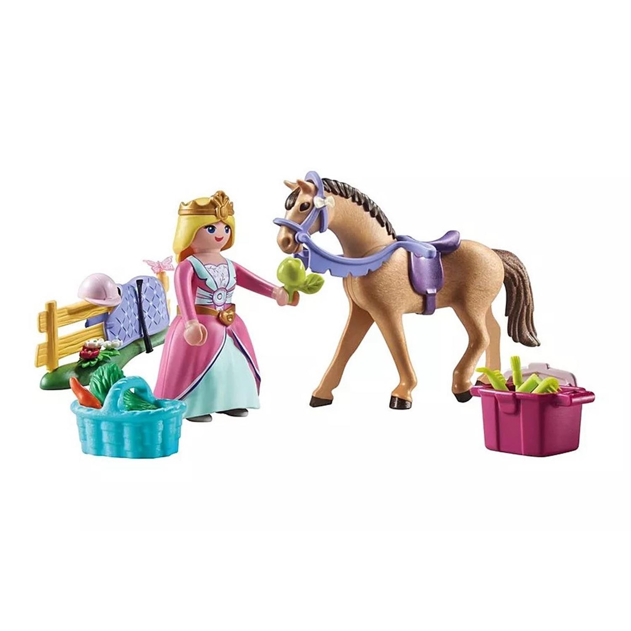 Voir la diapositive 2 : PLAYMOBIL Princess Magic Princesse cavalière, cheval et matériel équestre