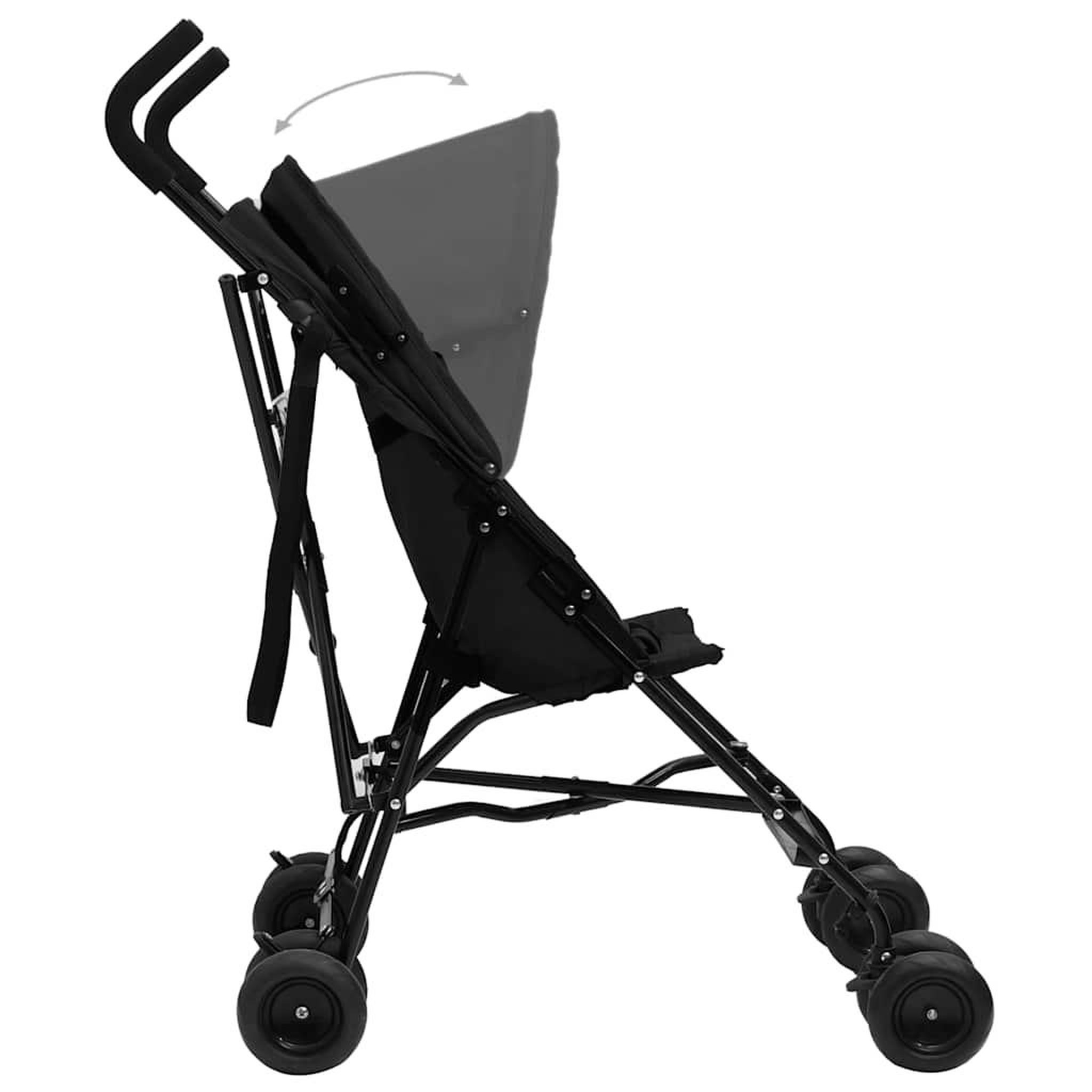 Voir la diapositive 4 : VIDAXL Poussette bebe Anthracite et noir Acier