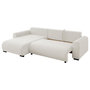 Voir la diapositive 3 : BEST MOBILIER Rosalie - canapé d'angle réversible 4 places convertible avec coffre en velours texturé