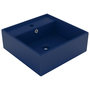 Voir la diapositive 1 : VIDAXL Lavabo carre a trop-plein Bleu fonce mat 41x41 cm Ceramique