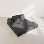 Voir la diapositive 3 : LISA DESIGN Lonny - canapé 3 places convertible en velours côtelé