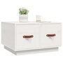 Voir la diapositive 4 : VIDAXL Table basse Blanc 60x53x35 cm Bois massif de pin