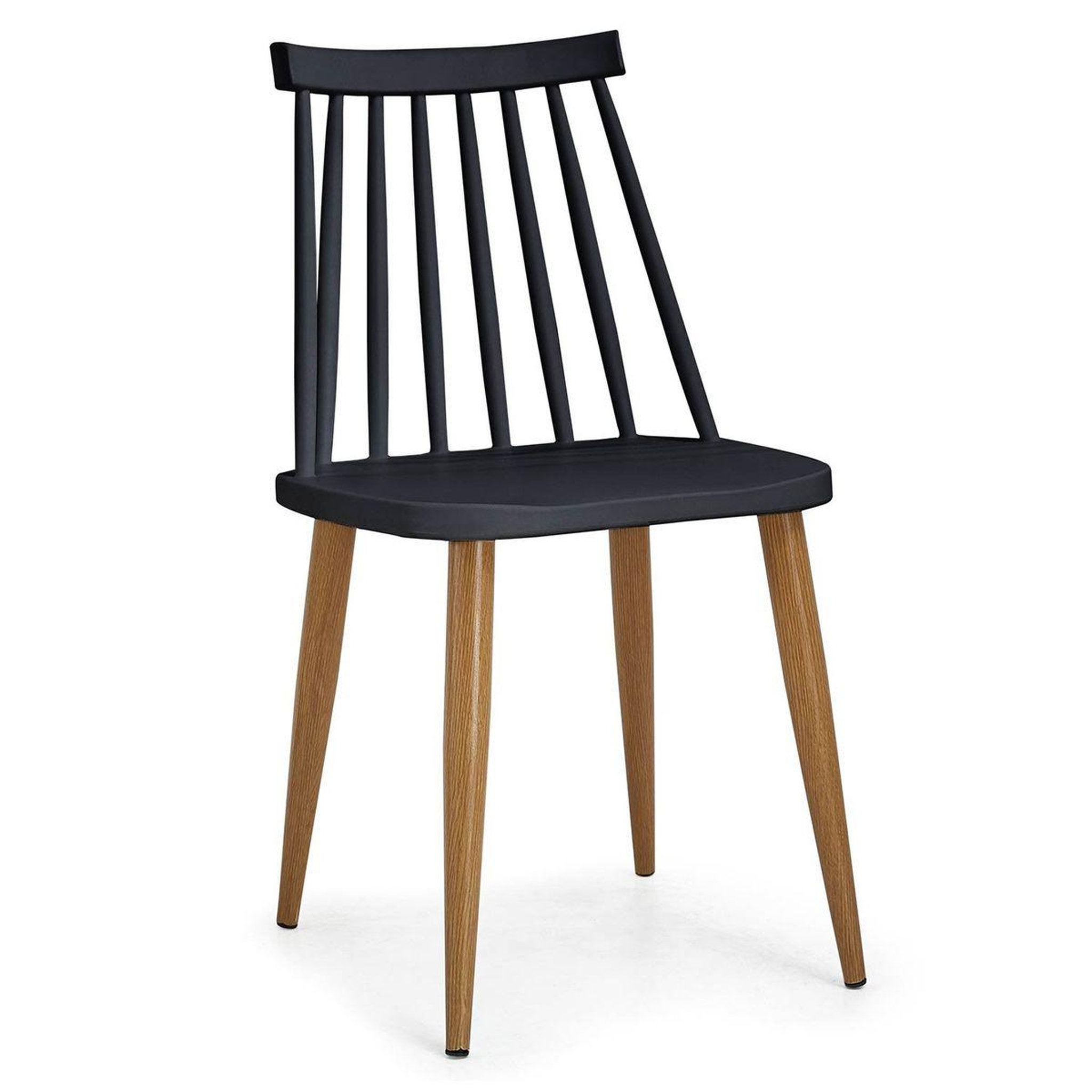 Voir la diapositive 2 : Paris Prix Lot de 2 chaises scandinaves  estelle  77cm noir