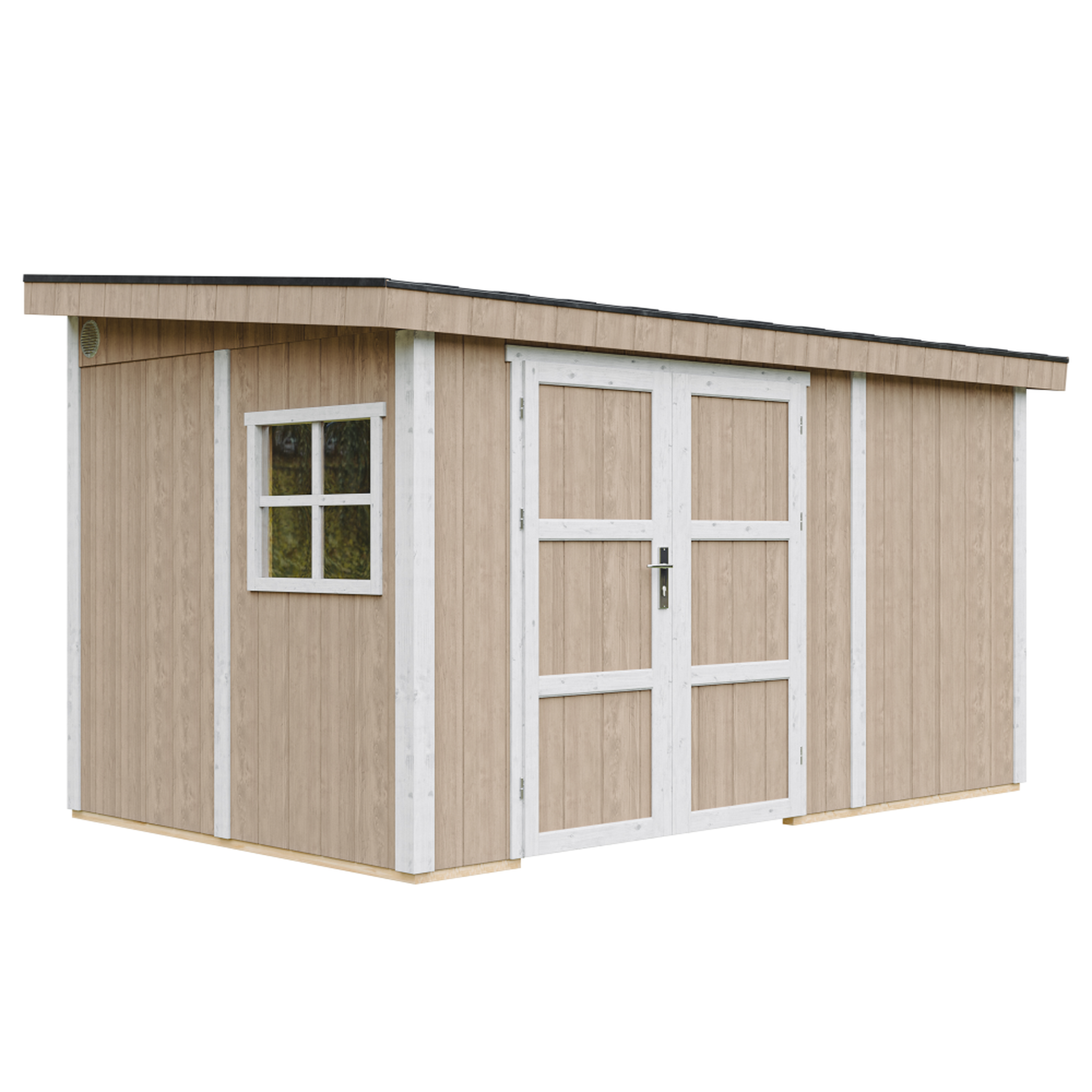 Voir la diapositive 2 : TIMBELA Abri de jardin qualité premium 8,68 m² h231x248x412 cm sans plancher et paroi latérale m939b