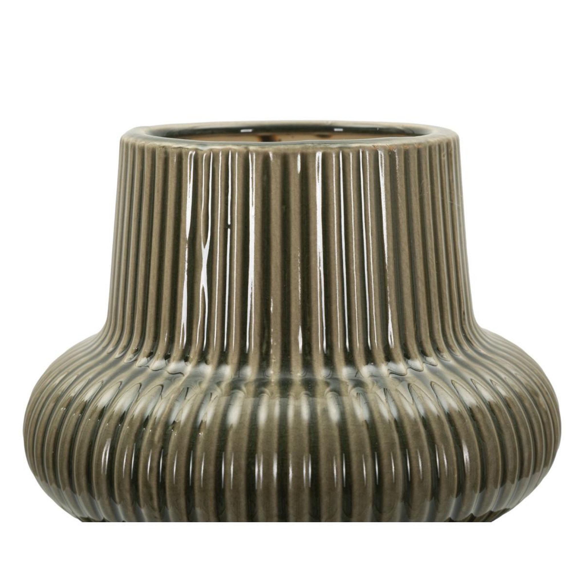 Voir la diapositive 3 : Paris Prix Vase design en céramique  armony  36cm vert