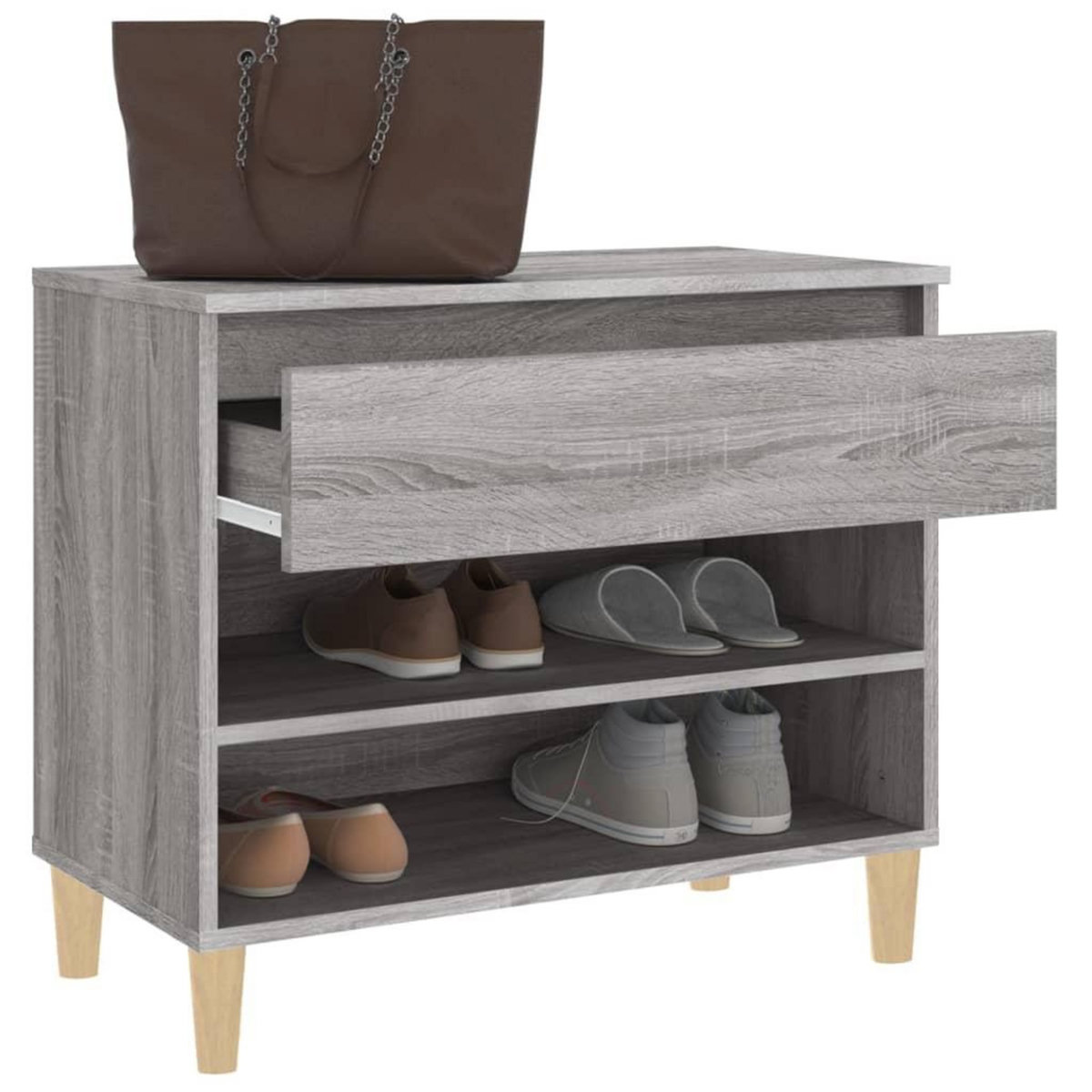 VIDAXL Armoire a chaussures Sonoma gris 70x36x60 cm Bois d'ingenierie