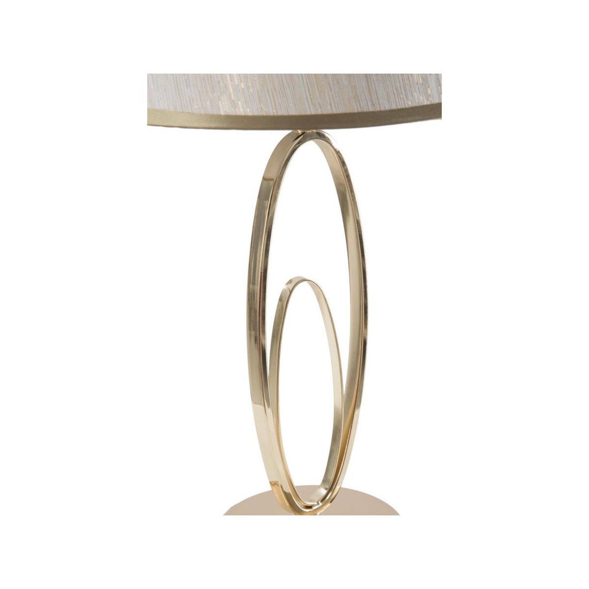 Voir la diapositive 3 : Paris Prix Lampe à poser en métal  flush  47cm crème & or