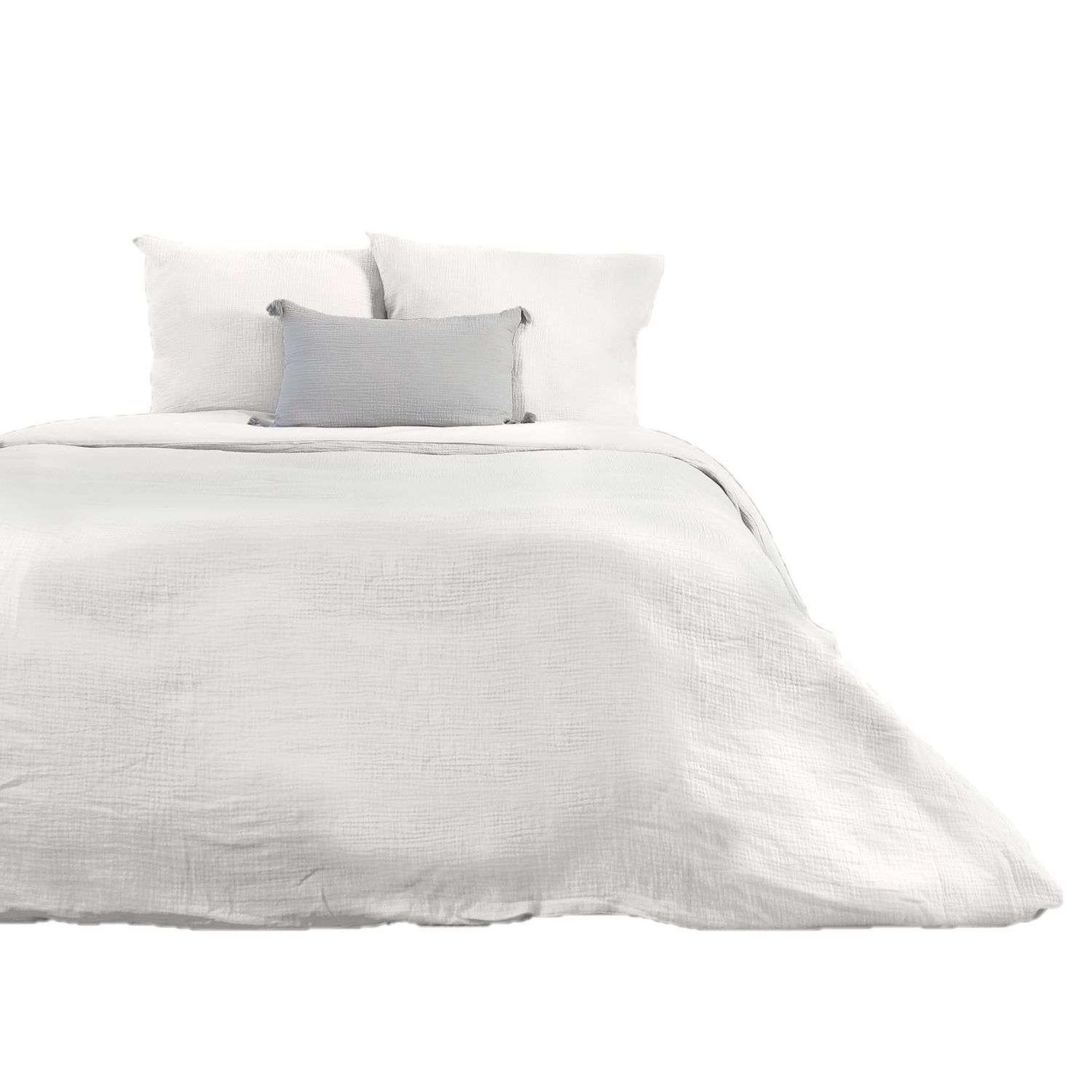 Voir la diapositive 1 : COTE DECO Parure de lit - double gaze de coton
