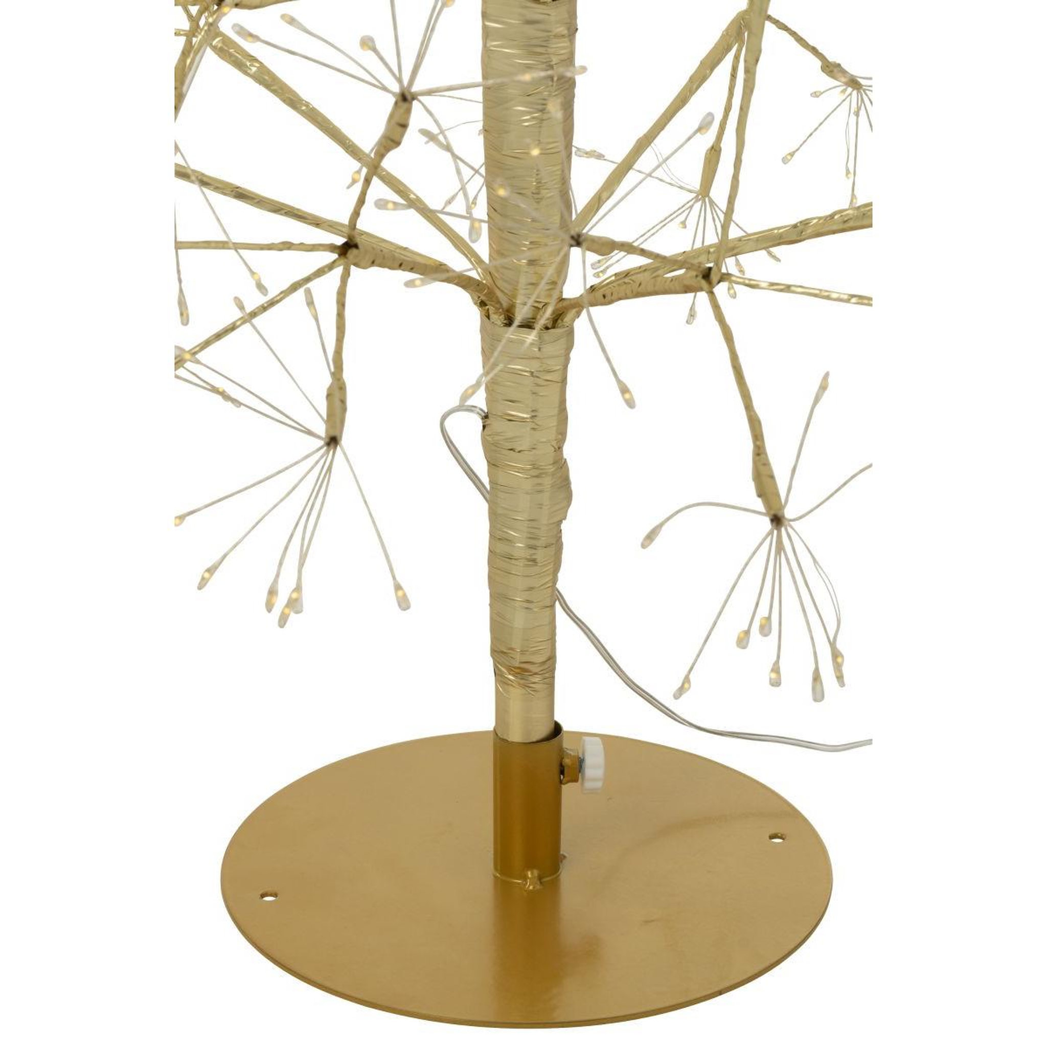 Voir la diapositive 3 : J-LINE Sapin à led en métal  grady  180cm doré