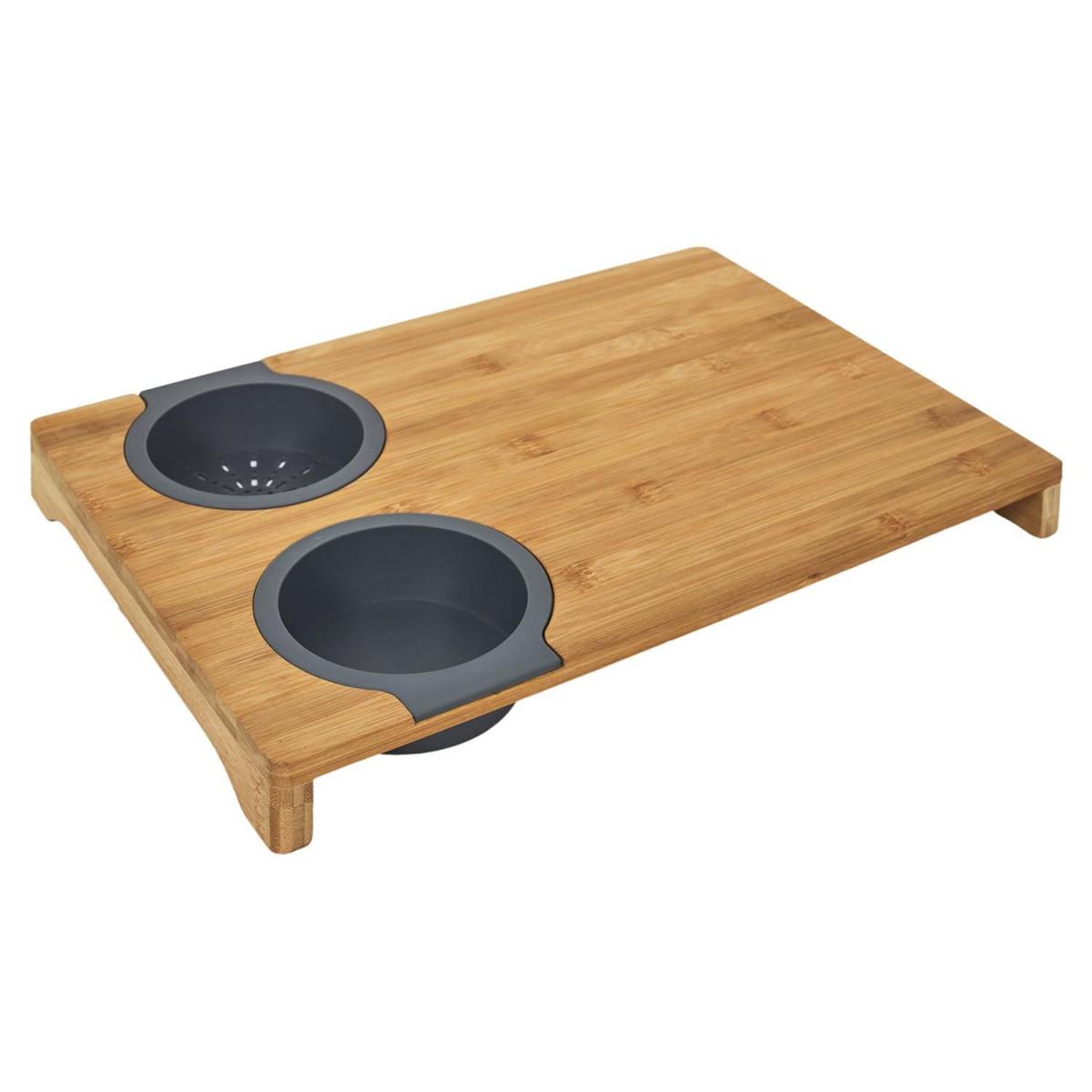 Voir la diapositive 3 : COOK CONCEPT Planche à Découper  3 en 1  40cm Naturel