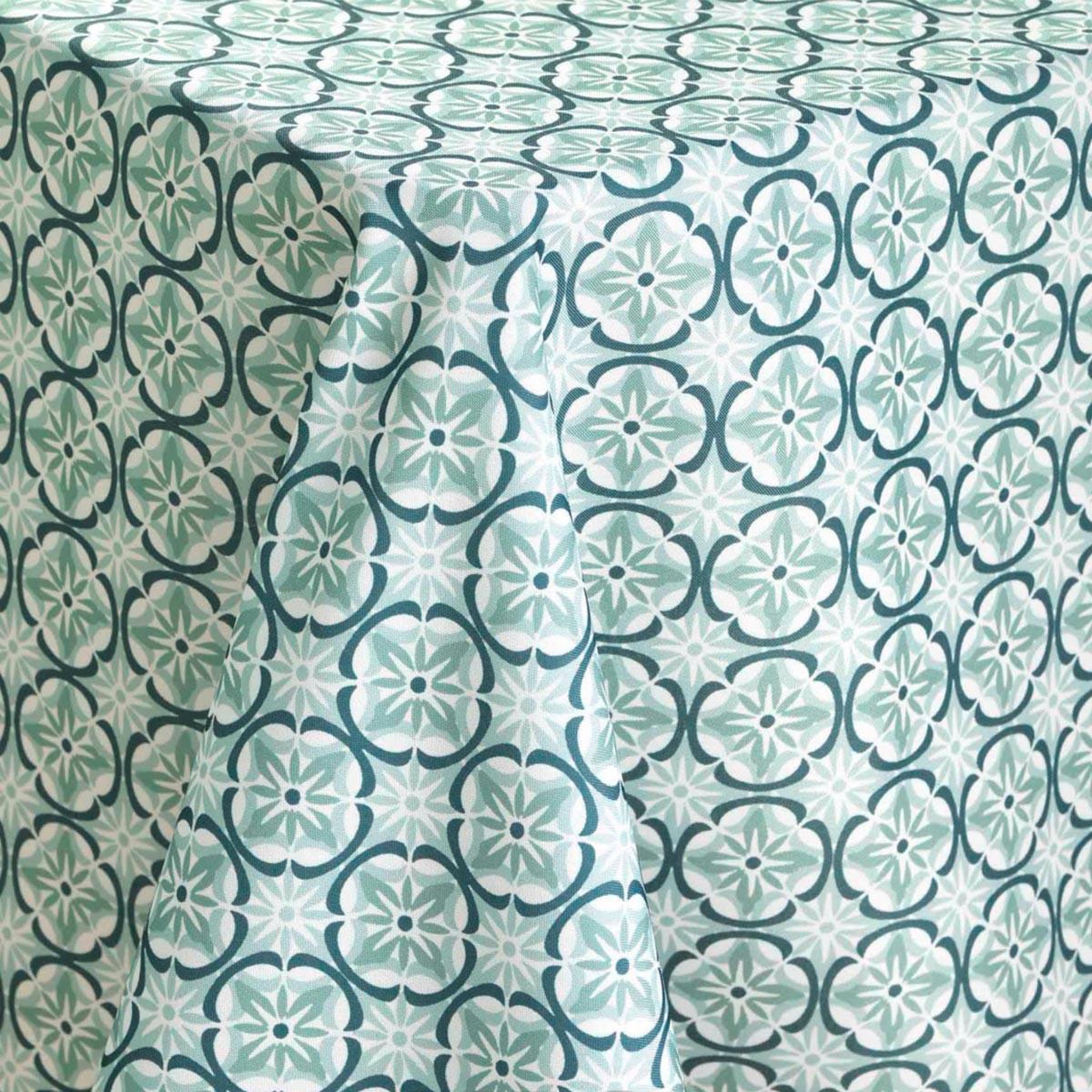 Voir la diapositive 2 : Douceur d'Intérieur Nappe antitache imprimé  costaria  145x240cm sauge