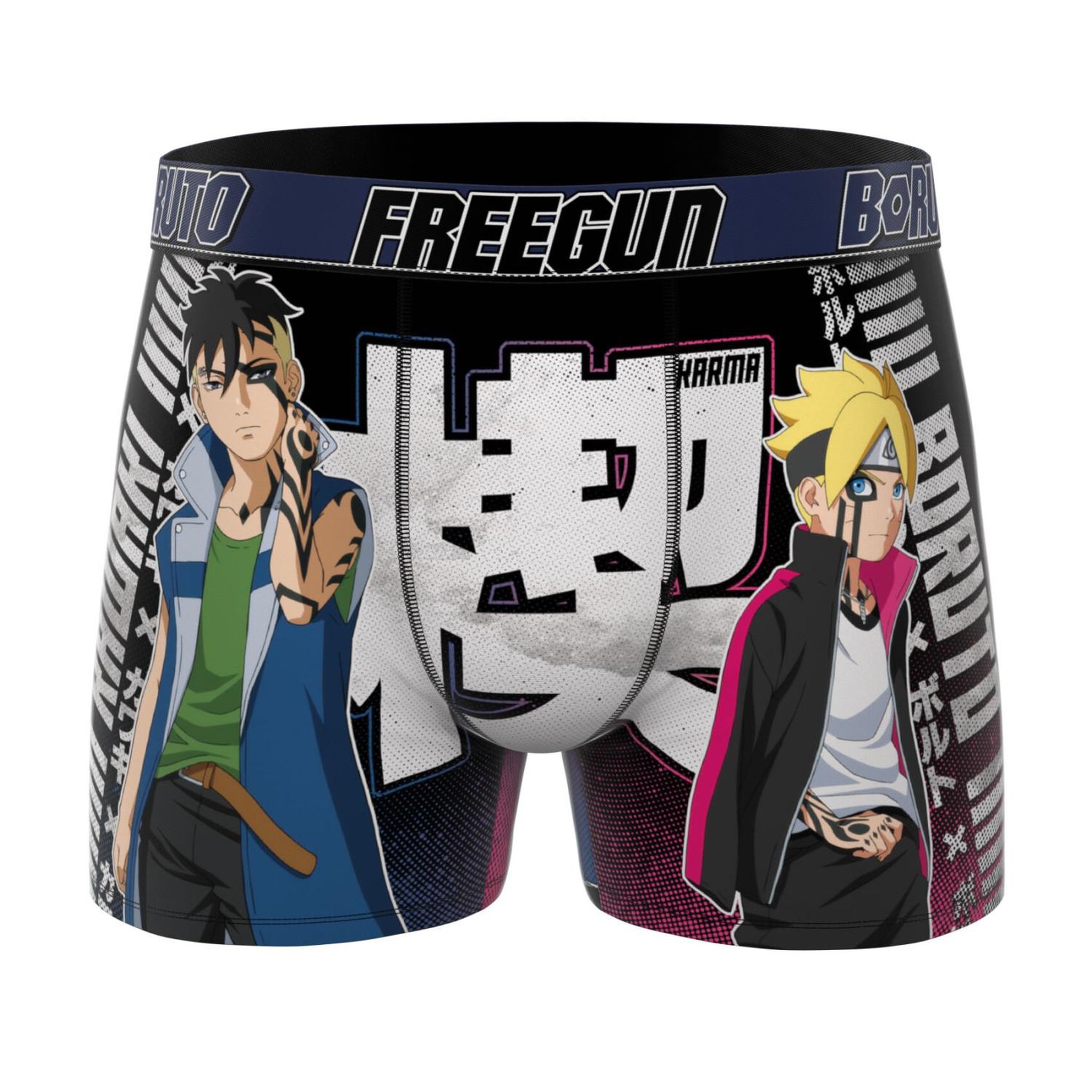 Voir la diapositive 4 : FREEGUN Lot de 3 boxers homme boruto