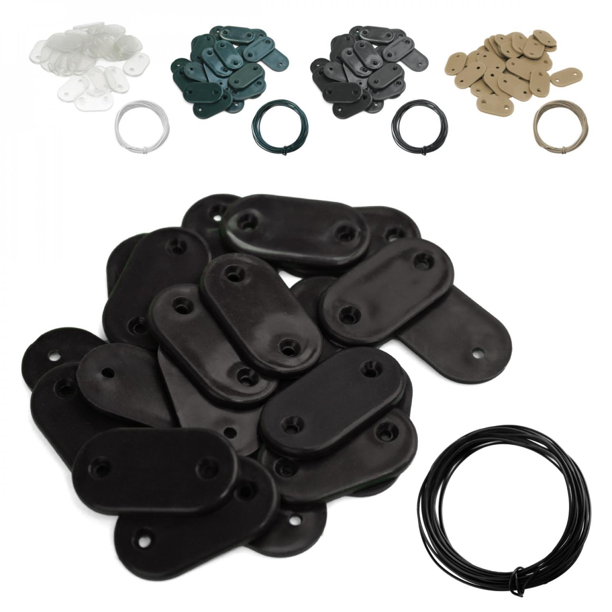 Voir la diapositive 1 : LINXOR Lot de 20 kits de kits de fixation pour brise vue, canisse anti-UV