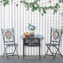Voir la diapositive 2 : OUTSUNNY Table pliante table de camping table de jardin filet rangement + sac transport plateau alu. châssis métal époxy noir