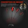 Voir la diapositive 6 : HOMCOM Punching ball enfant - sac de frappe enfant - hauteur réglable - base lestage, pompe, 2 gants inclus - rouge noir