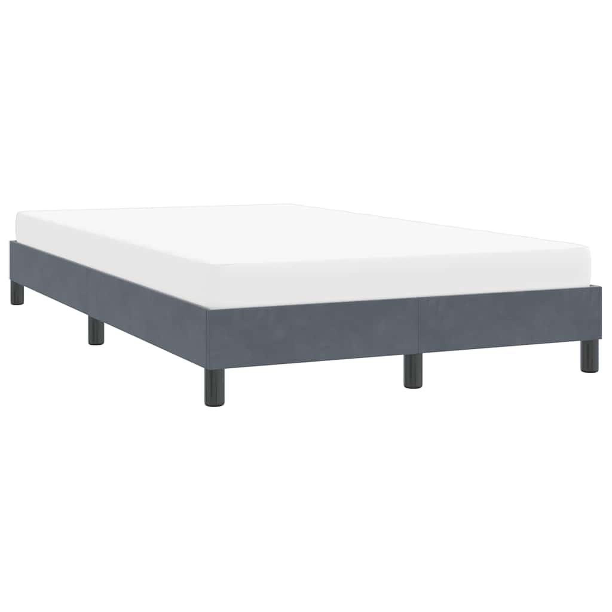 Voir la diapositive 4 : VIDAXL Cadre de lit sans matelas gris fonce 120x210 cm velours