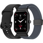 Echo Montre connectée Rainbow Pro S Noir Silicone + Gris Nylon