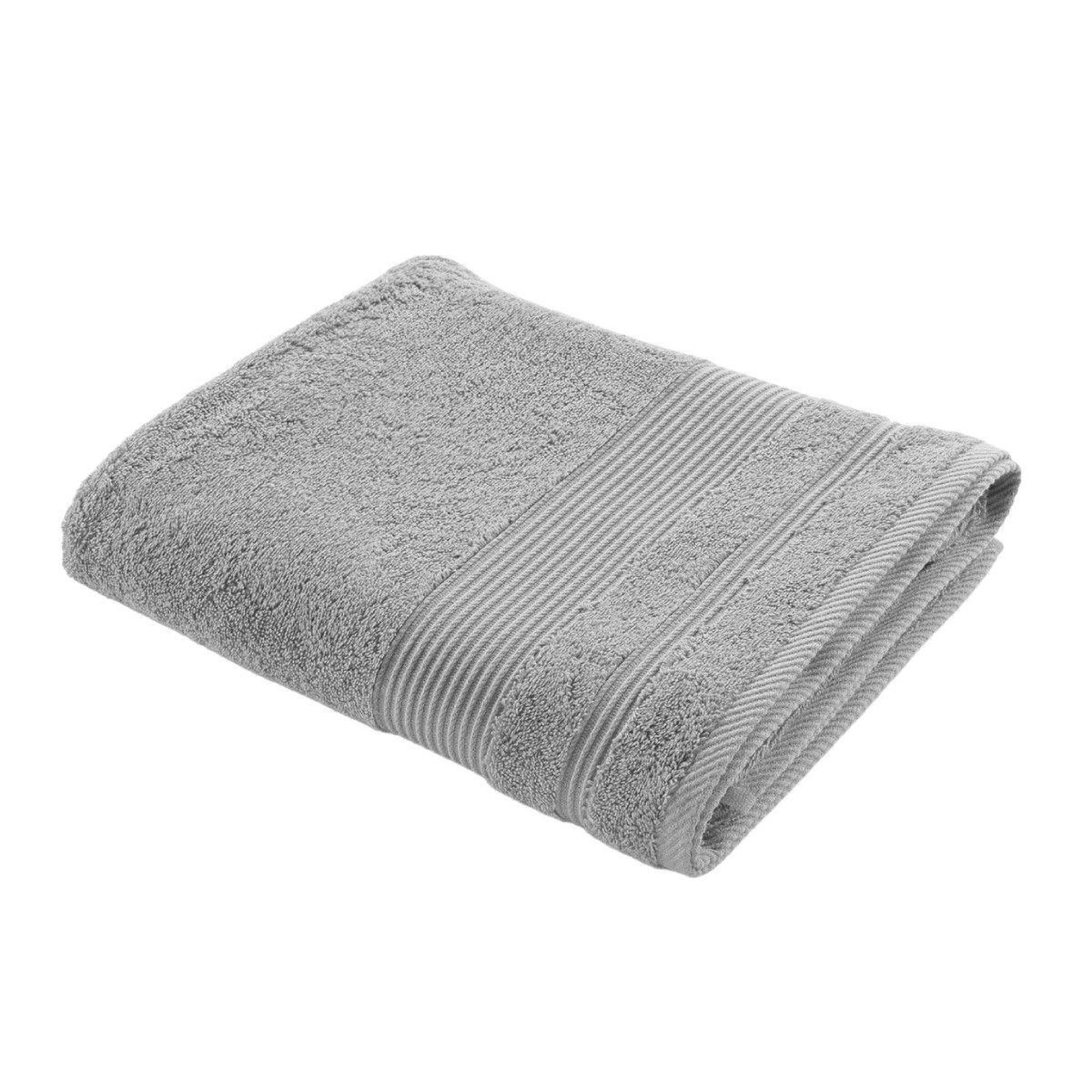 Douceur d'Intérieur Drap de bain  tendresse  90x150cm gris perle