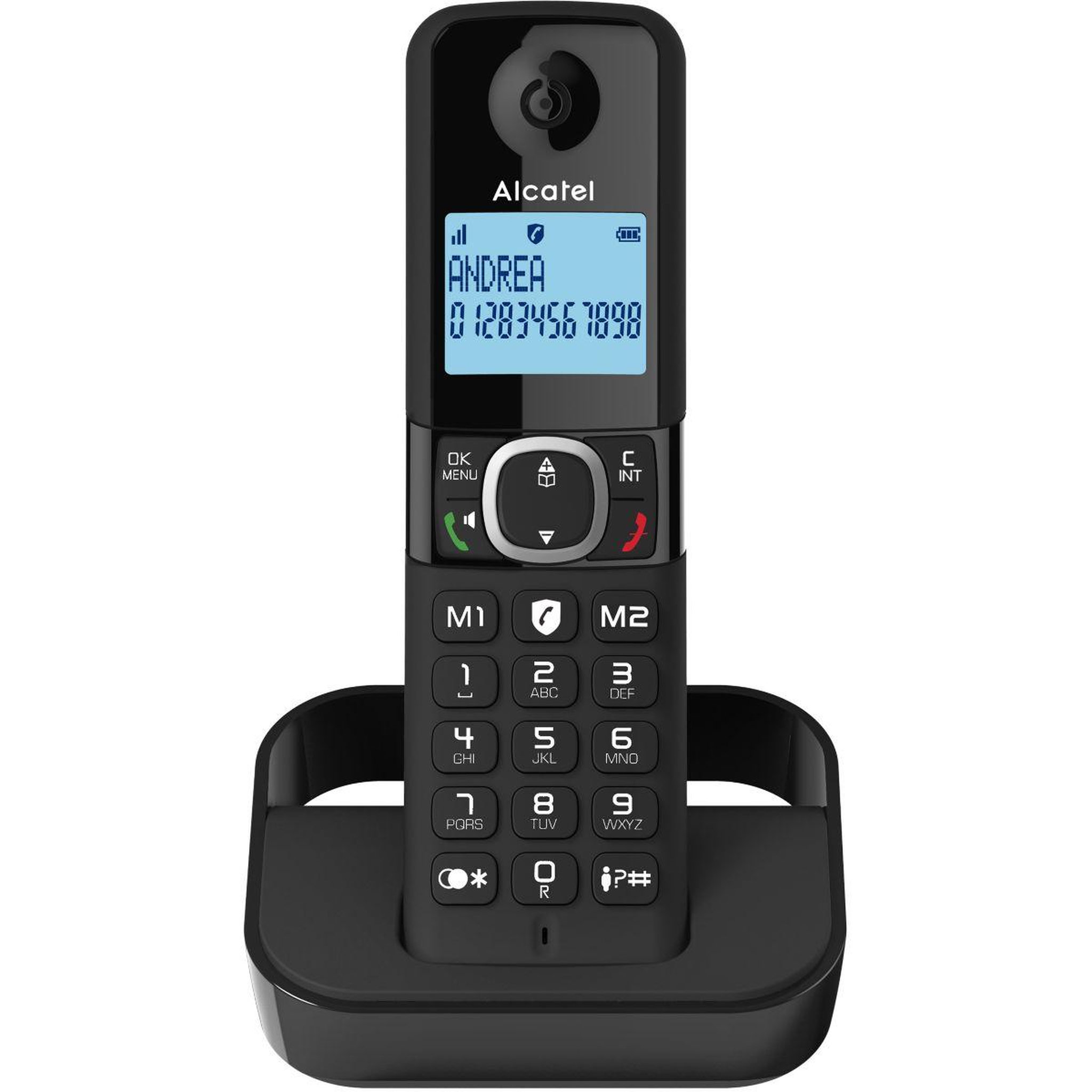 Voir la diapositive 1 : Alcatel Téléphone sans fil F860 Solo Noir