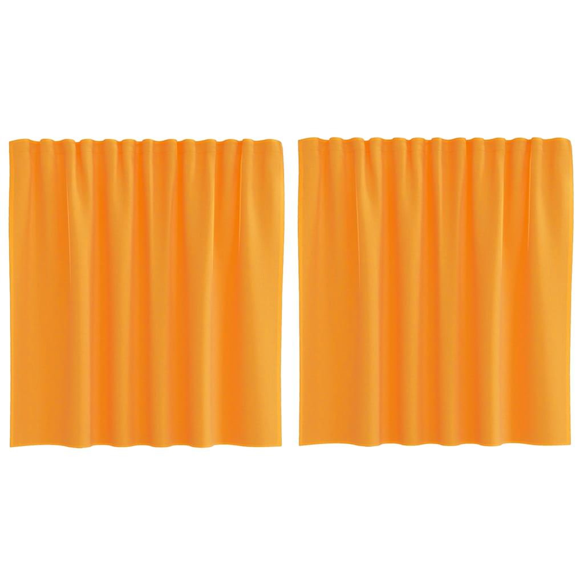 Voir la diapositive 2 : VIDAXL Rideaux en voile avec boucles 2 pcs orange 140x140 cm