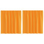 Voir la diapositive 2 : VIDAXL Rideaux en voile avec boucles 2 pcs orange 140x140 cm