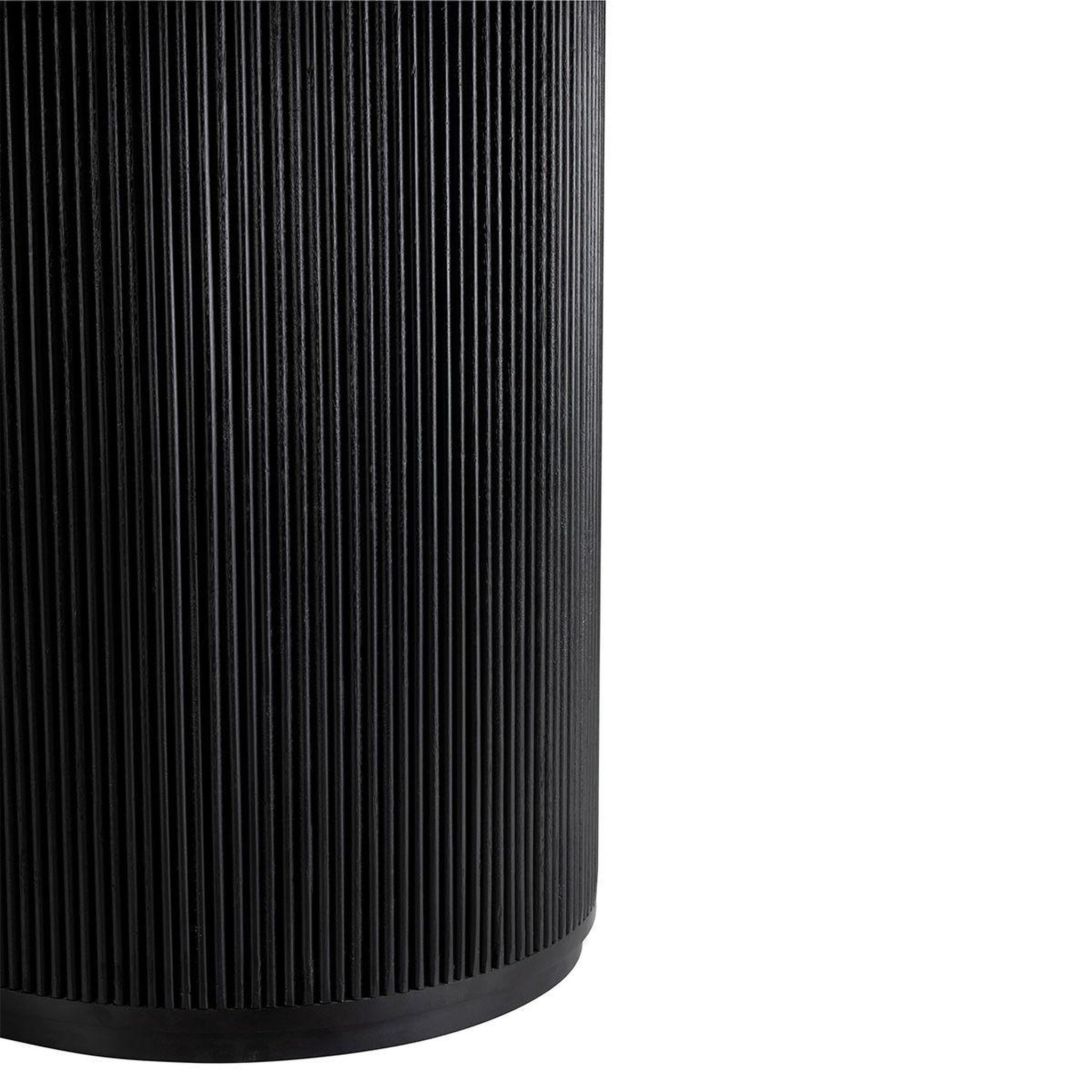 Voir la diapositive 3 : J-LINE Table de repas design en bois  vincent  120cm noir