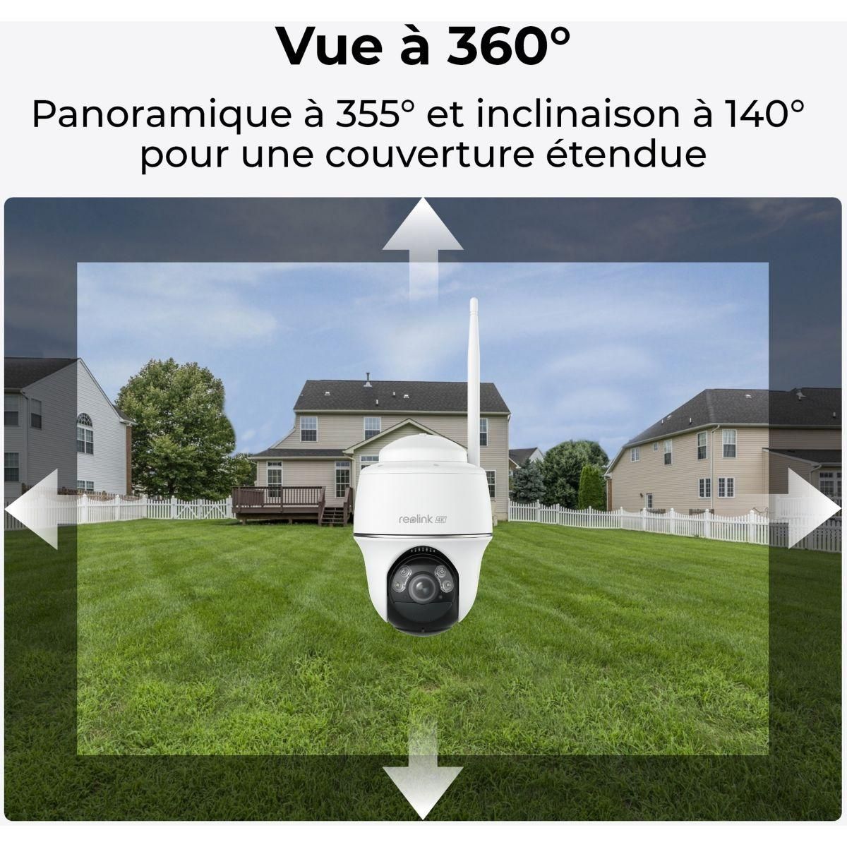 REOLINK Caméra de surveillance B440 + panneau solaire