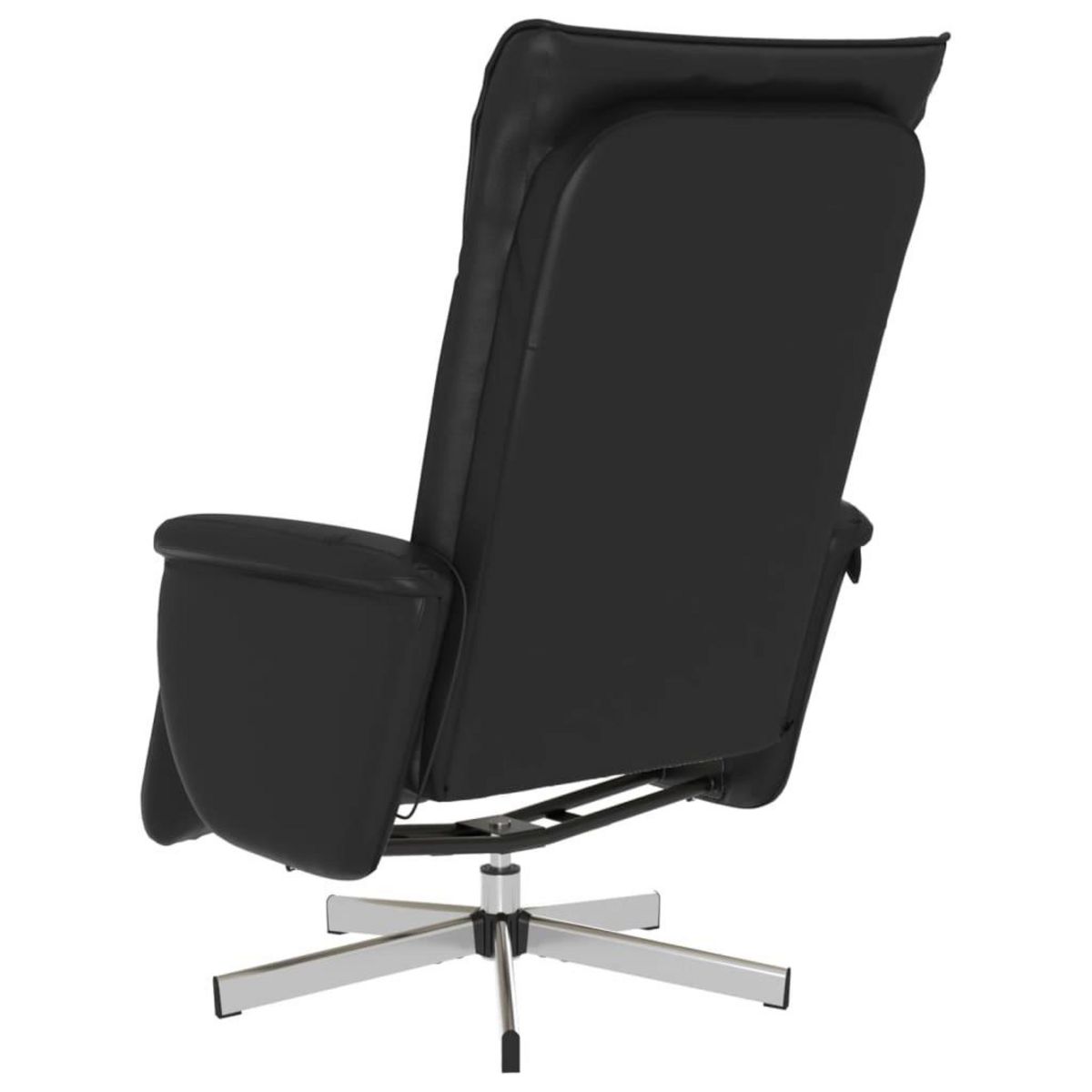 VIDAXL Fauteuil inclinable de massage repose-pieds noir similicuir