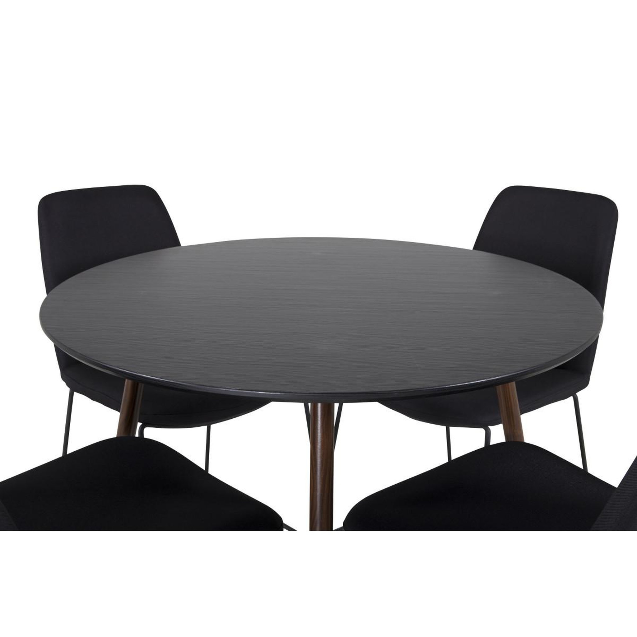 Voir la diapositive 2 : Paris Prix Ensemble table à manger & 4 chaises  plaza & muce  100cm noir