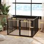 Voir la diapositive 3 : PAWHUT Parc enclos chien modulable pliable - porte verrouillable, 8 panneaux - acier noir