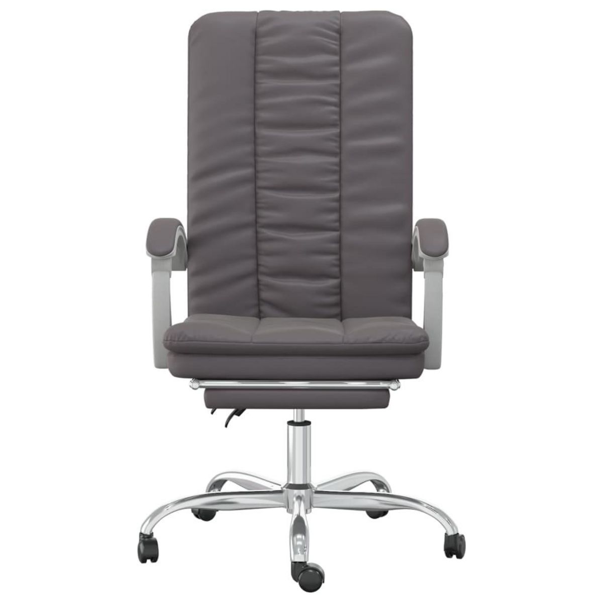 VIDAXL Fauteuil inclinable de bureau Gris Similicuir