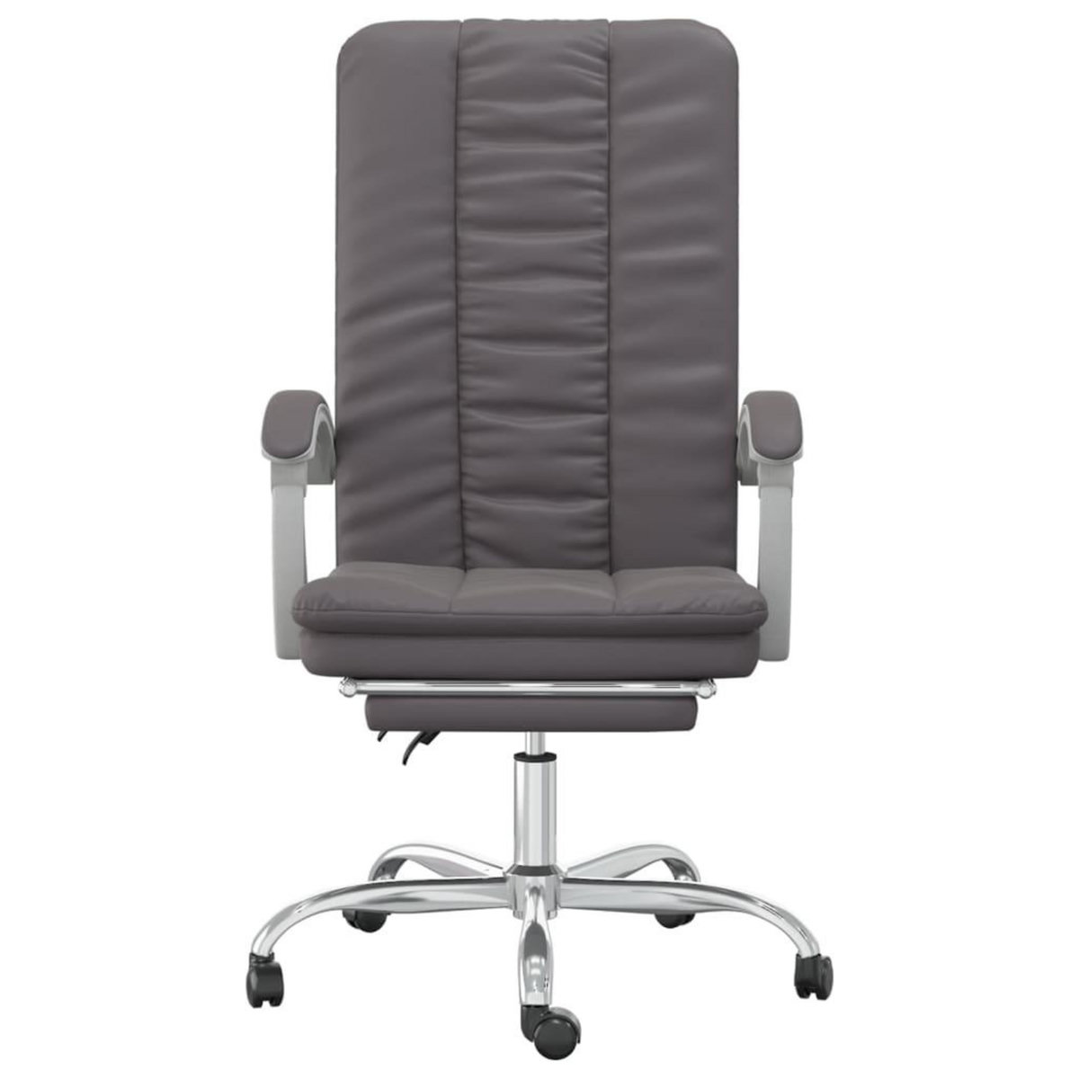 VIDAXL Fauteuil inclinable de bureau Gris Similicuir